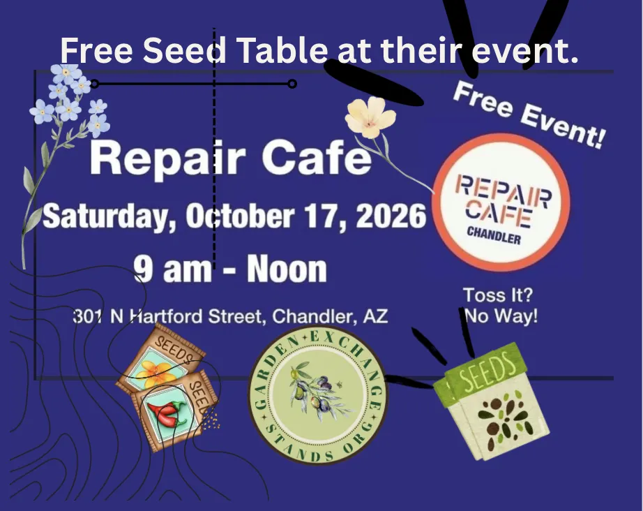 Seed Table during the Repair Cafe Fall 2026